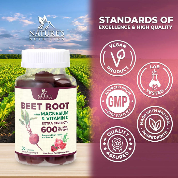 Beet Root 500 mg - 60 Gummies