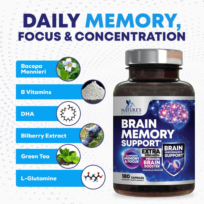 Brain & Memory Support - 180 Capsules