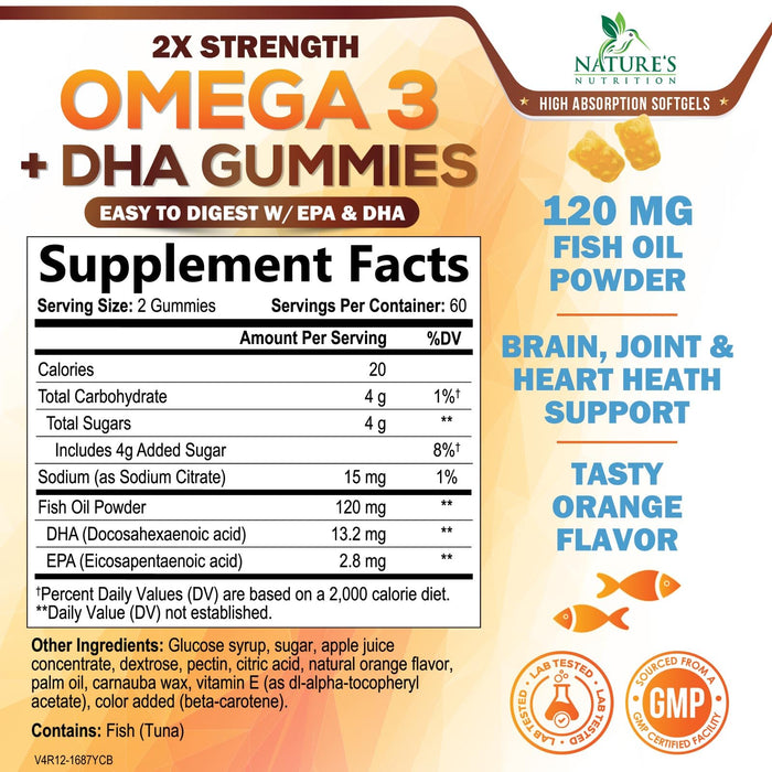 Omega-3 Fish Oil - Orange, 120 Gummies
