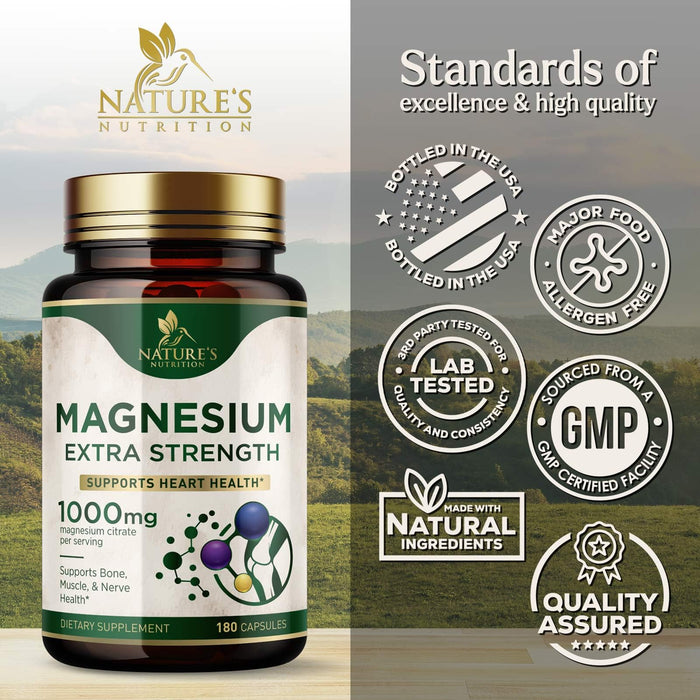 Magnesium 1000 mg - 180 Capsules