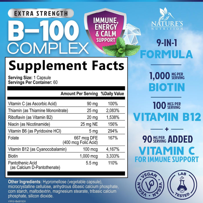 Vitamin B Complex - 60 Capsules