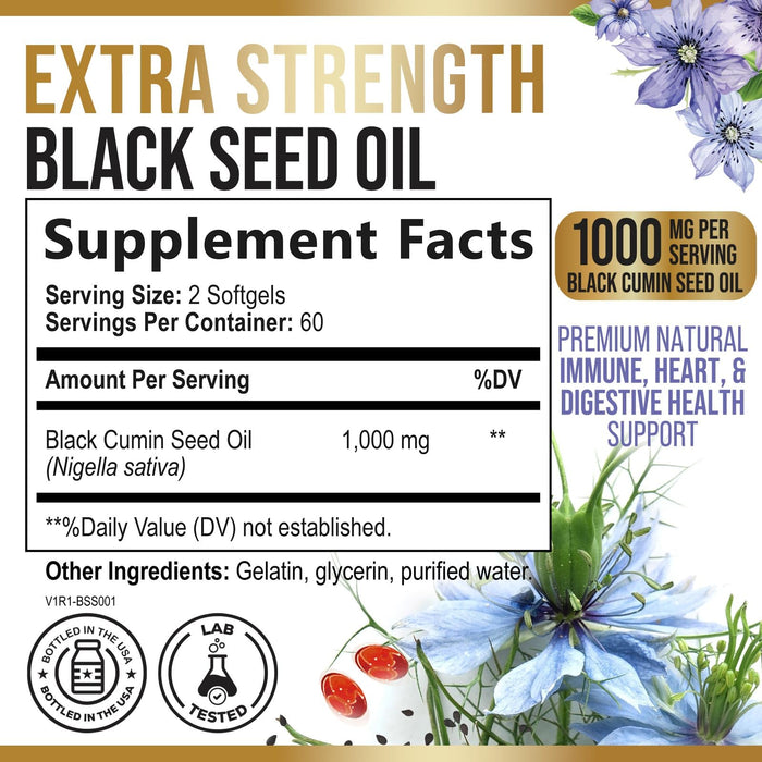 Black Seed Oil Supplement Facts