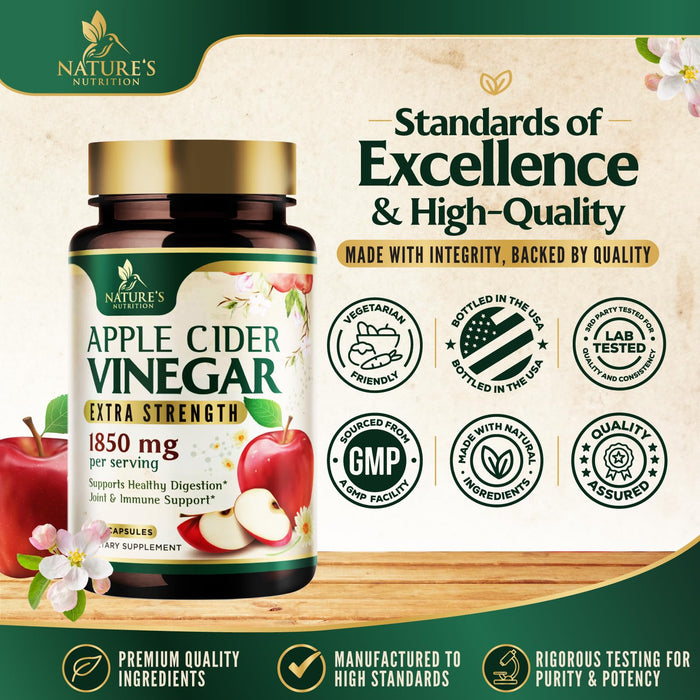 Apple Cider Vinegar 1877 mg - 120 Capsules