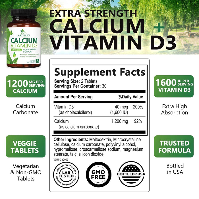 Calcium 1200 mg - 60 Tablets
