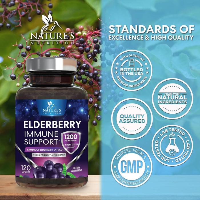 Elderberry 1200 mg - 120 Capsules
