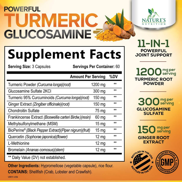 Turmeric Curcumin + Ginger & Black Pepper 2000 mg - 180 Capsules