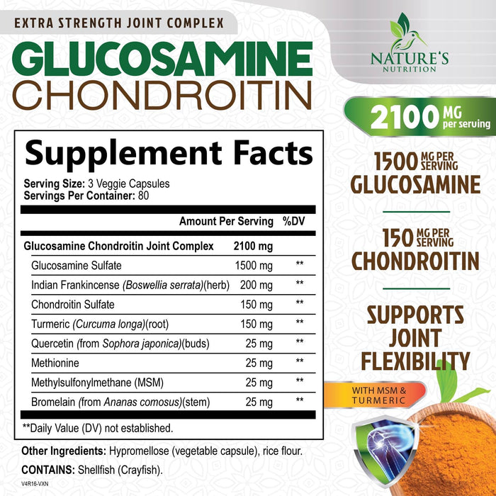Glucosamine Chondroitin MSM 2100 mg - 240 Capsules