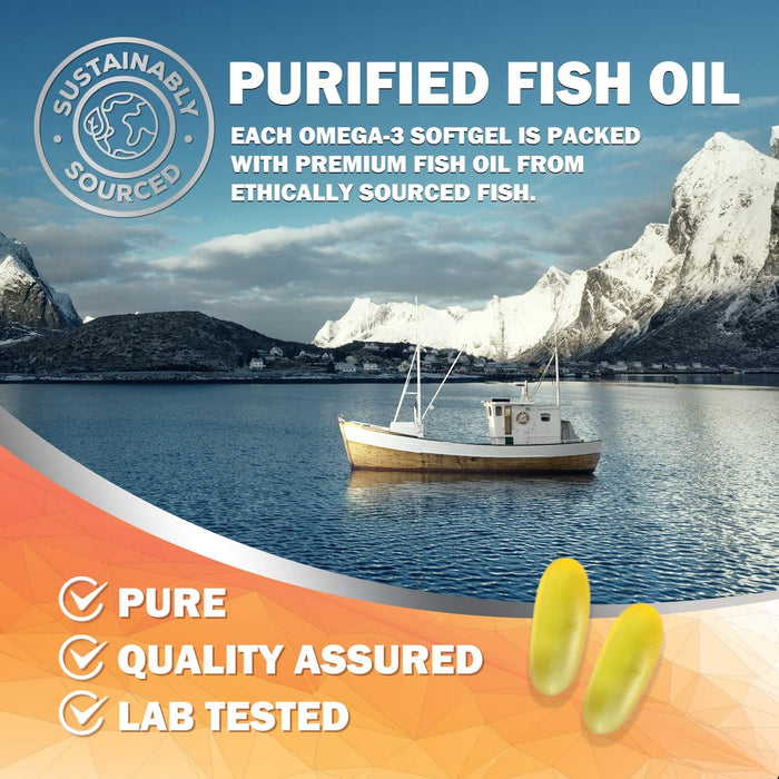 Omega-3 Fish Oil 2400 mg - 180 Softgels