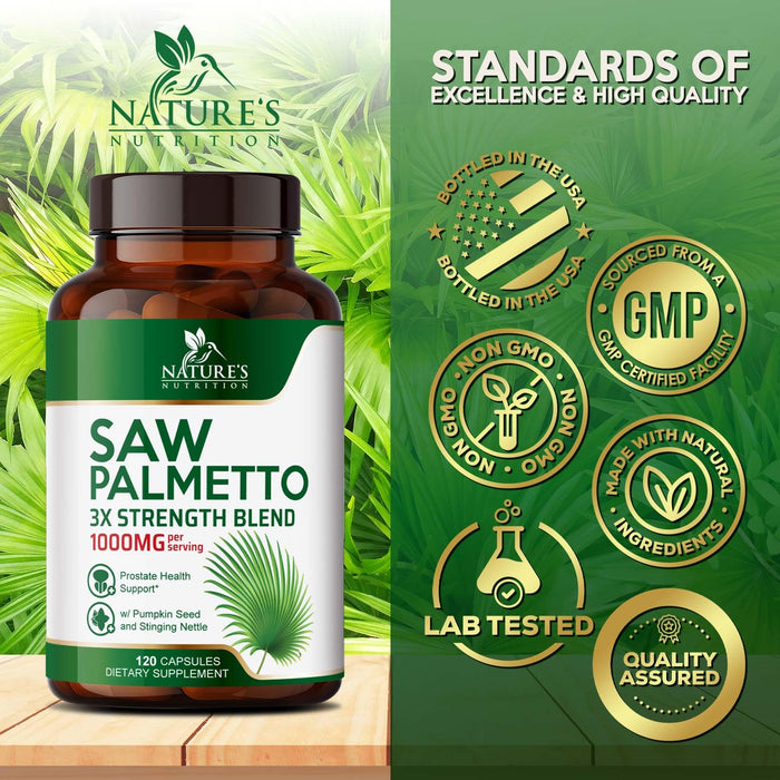 Saw Palmetto for Men 1000MG Prostate Health â€“ 120 Capsules