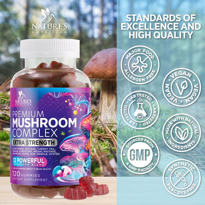 Mushroom Complex Gummies 12-in-1 - 120 Gummies