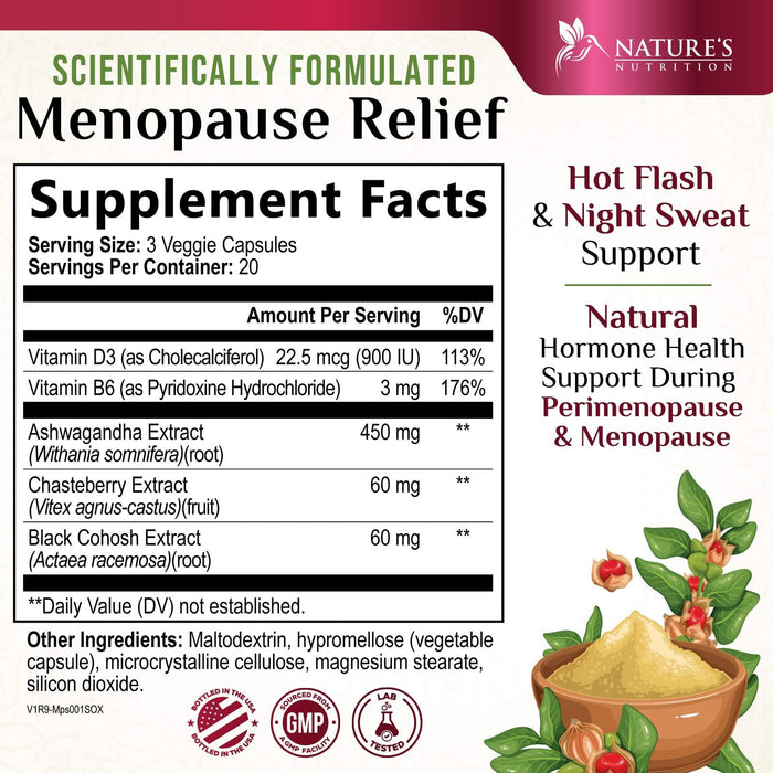 Menopause for Women with Black Cohosh â€“ 60 Capsules