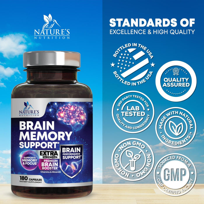 Brain & Memory Support - 180 Capsules