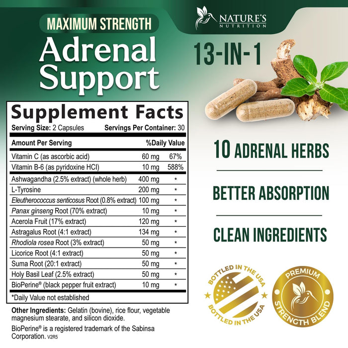 Adrenal Support - 60 Capsules