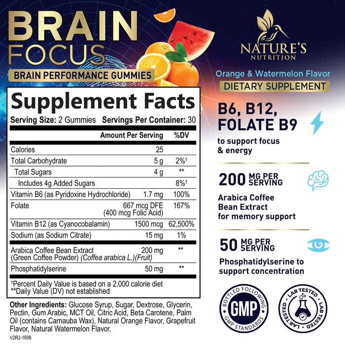 Brain & Focus Gummies - 60 Gummies