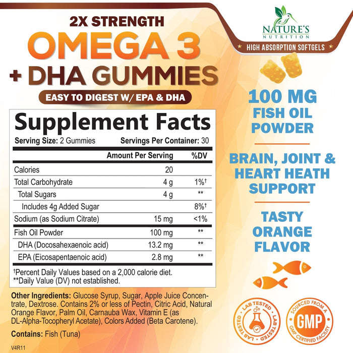Omega-3 Fish Oil - Orange, 60 Gummies