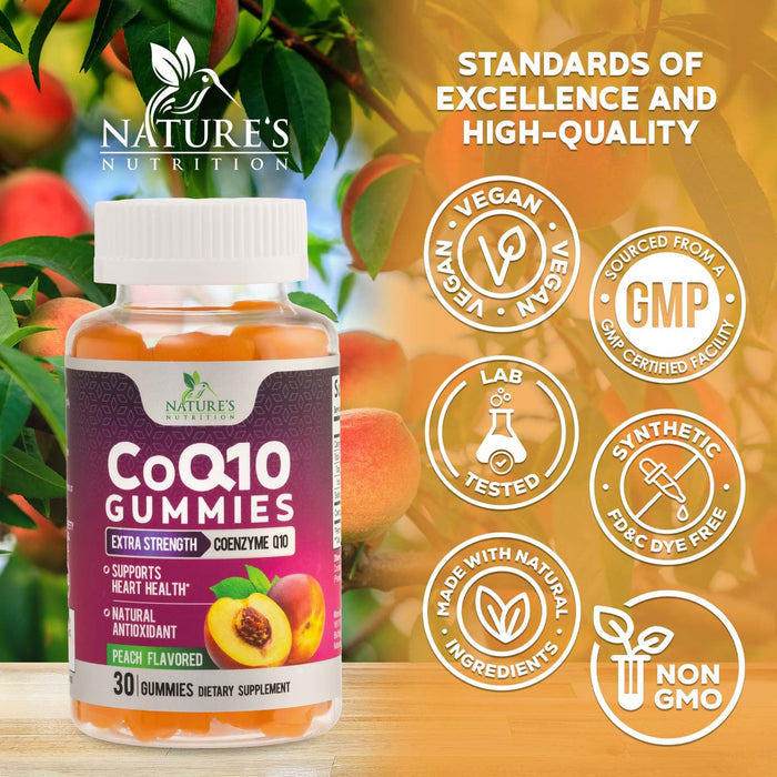 CoQ10 100 mg - Peach, 30 Gummies