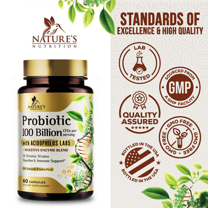 Probiotic + Prebiotics 100 Billion CFU - 60 Capsules