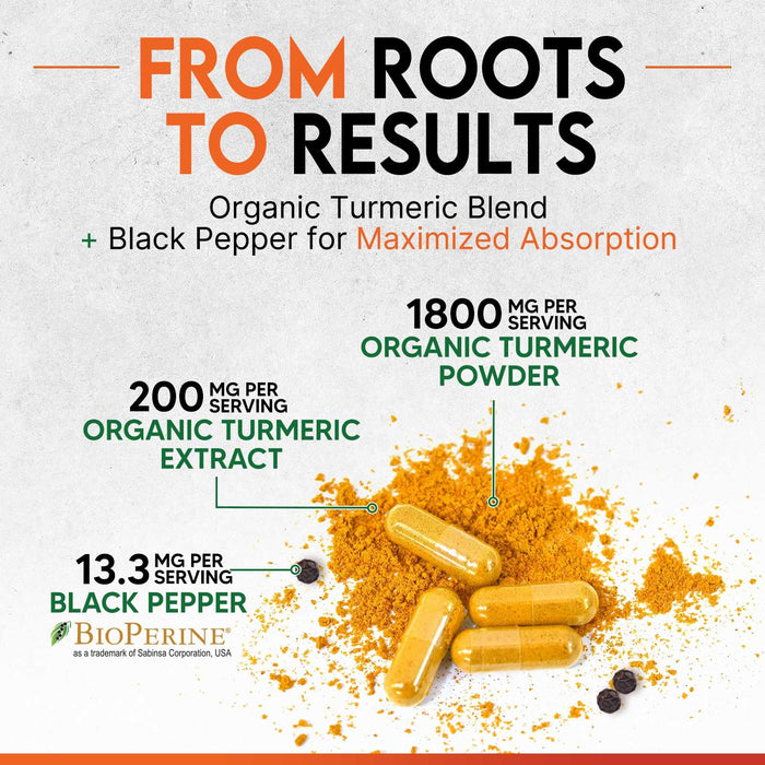 Turmeric Curcumin + Black Pepper 2000 mg - 120 Count