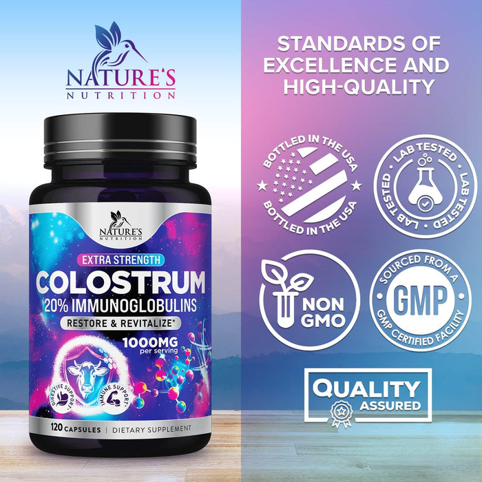 Bovine Colostrum 1000 mg - 120 Capsules