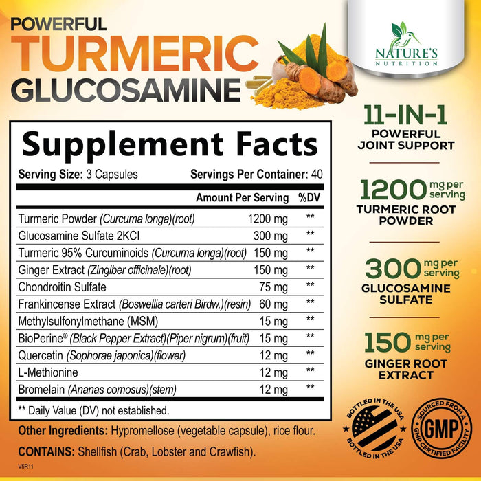Turmeric Curcumin + Ginger & Black Pepper 2000 mg - 120 Capsules