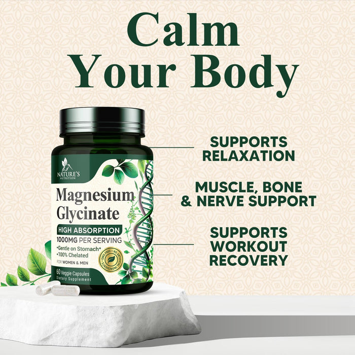 Magnesium Glycinate 1000 mg - 60 Capsules