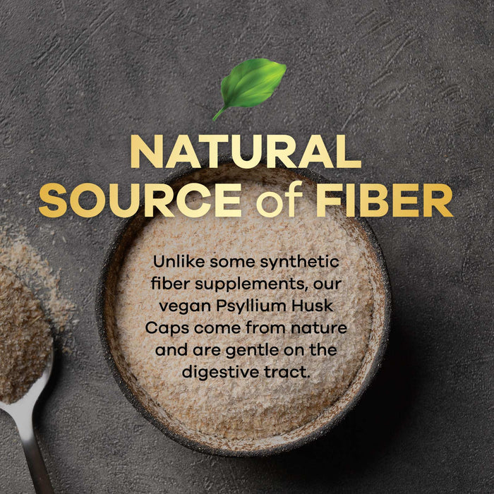 High Absorption Psyllium Husk Capsules 2000mg, Natural Soluble Fiber Supplement Non-GMO Gluten Free Digestive Support, Psyllium Fiber Caps Support Digestion & Regularity