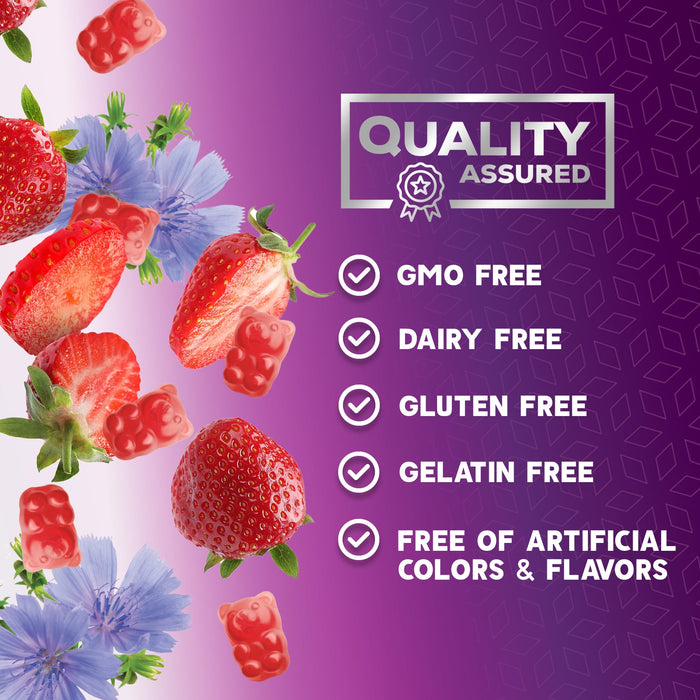 Fiber Gummies for Adults, Fiber 4g Gummy - Daily Prebiotic Supplement & Digestive Health Support, Supports Regularity & Natural Prebiotic Fiber Gummy, Plant Based Fiber, Strawberry Flavor