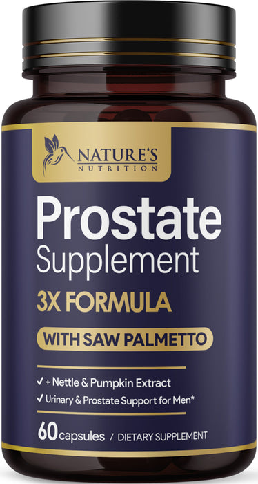 Prostate Support Supplement for Men's Health - Formula with Extra Strength Saw Palmetto, Beta Sitosterol, Lycopene - Supports Prostate & Urinary Health - Non-GMO, Gluten Free Supplement