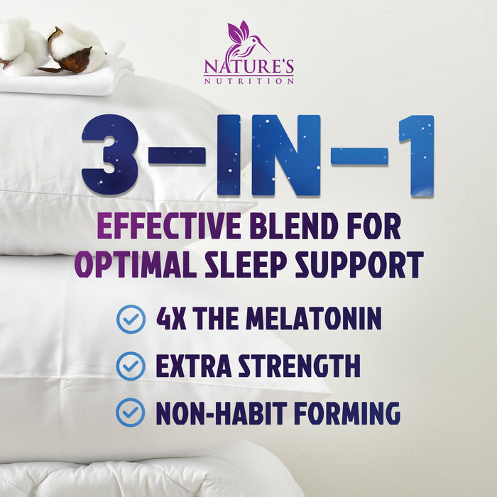 Melatonin Sleeping Gummies - Extra Strength Sleep Gummy, 8 mg Melatonin, 20mg Passiflora, 100% Drug Free Sleep Support Supplement for Kids & Adults, Vegan, Non-GMO, Natural Berry Flavor