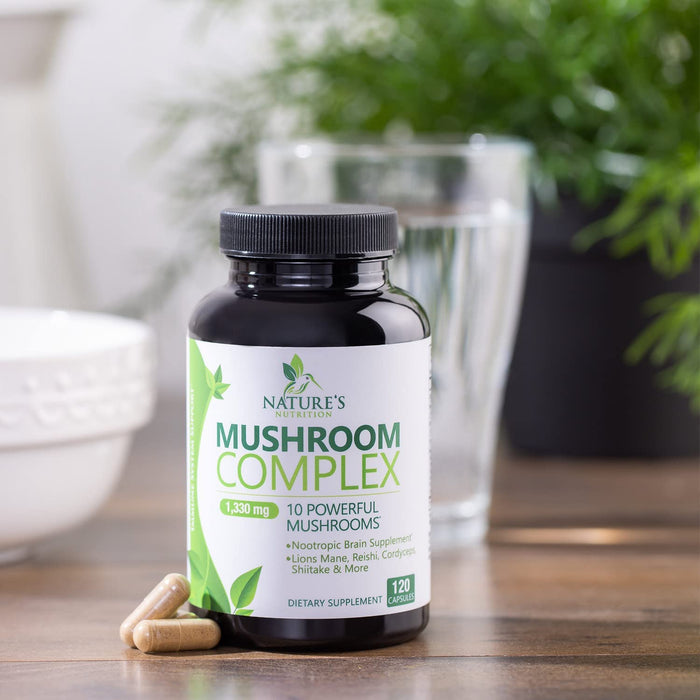 Mushroom Supplement with Lion's Mane, Turkey Tail and Reishi, Brain and  Immune Blend