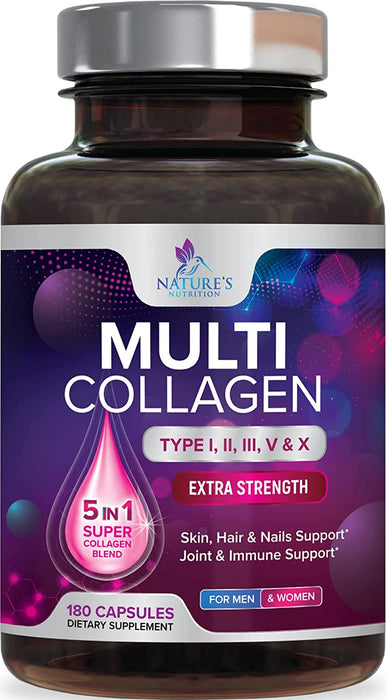 Multi Collagen Complex Pills - Type I, II, III, V, X