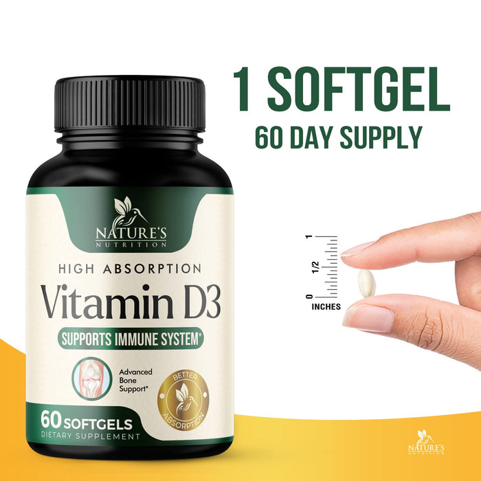 Vitamin D3 5,000 iu (125 mcg) - 60 Softgels