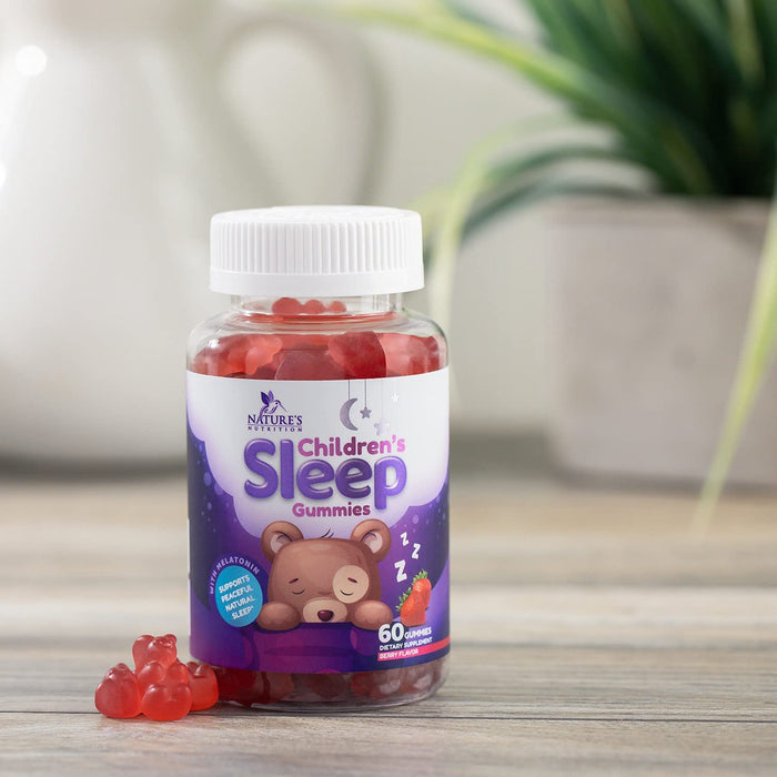 Kids Sleep Gummies, 2mg Melatonin, Nature's Effective & Drug-Free Restful Sleep Support Supplement, Childrens Melatonin Gummy for Ages 4 & Up, Vegan, Non-GMO, Natural Color & Berry Flavor