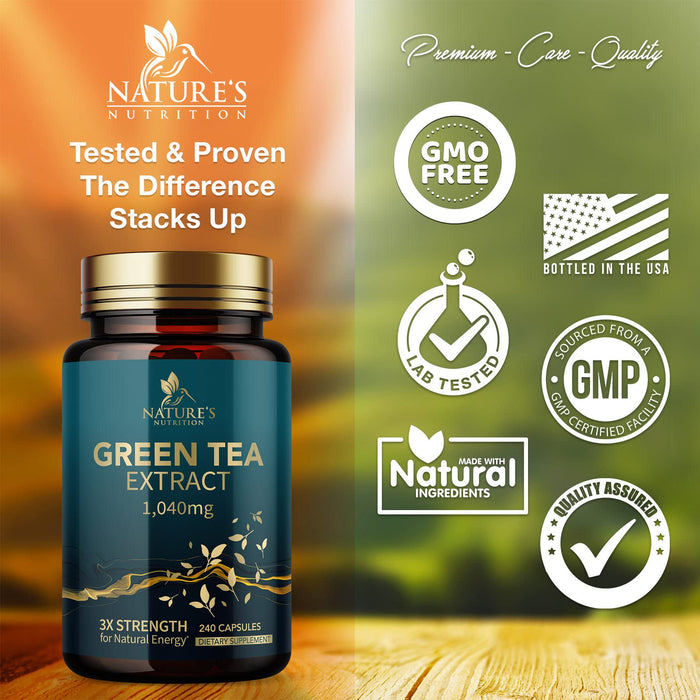 Green Tea Extract Weight Loss Pills 1000mg 98% Standardized EGCG - 3X Strength for Natural Energy - Supports Heart Antioxidant Health with Polyphenols, Vegan Herbal Supplement, Non-GMO