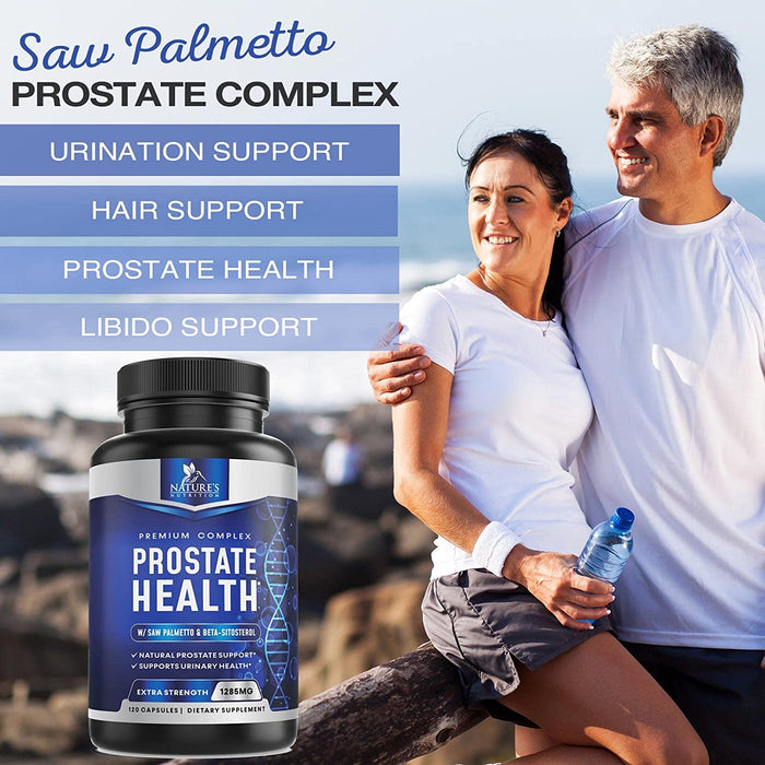 Prostate Support Supplement for Men's Health - Formula with Extra Strength Saw Palmetto, Beta Sitosterol, Lycopene - Supports Prostate & Urinary Health - Non-GMO, Gluten Free Supplement