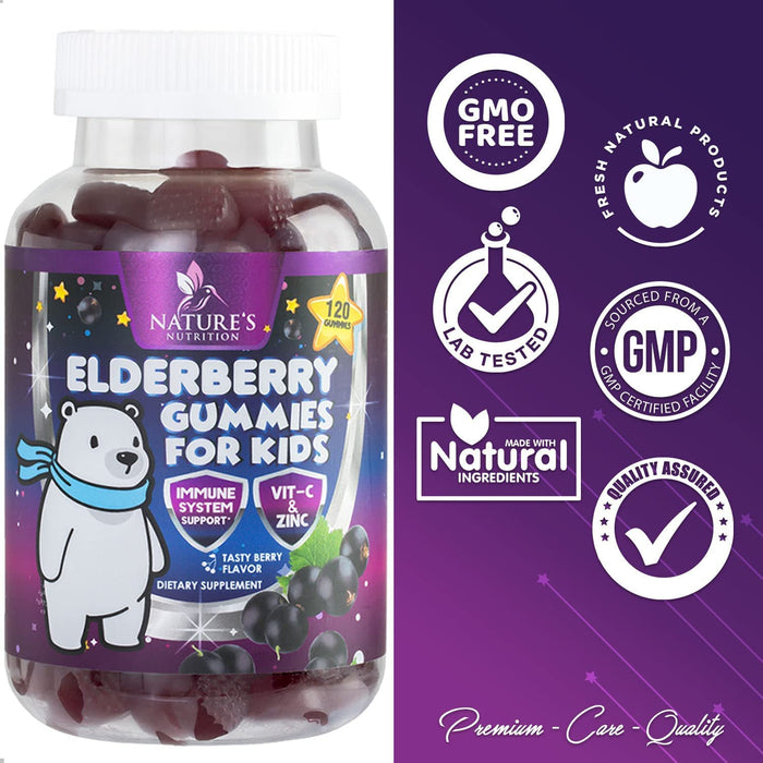 Elderberry Gummies with Vitamin C and Zinc