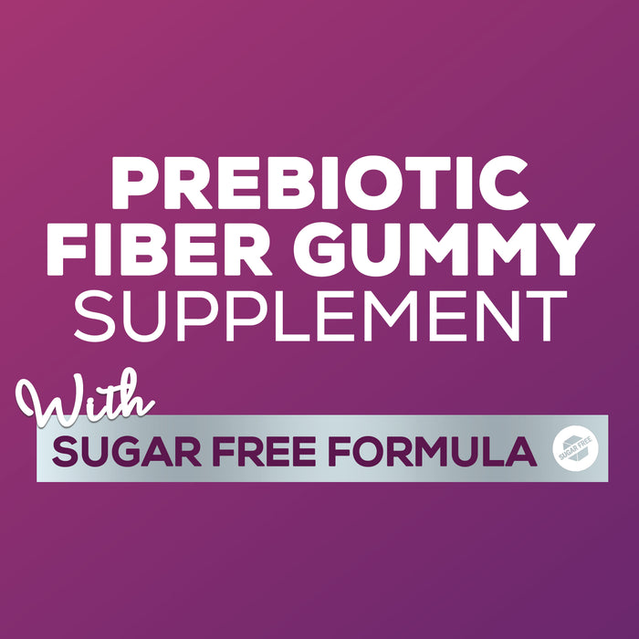 Sugar-Free Fiber Supplement Gummies for Adults - 4g Soluble Fiber per Serving - Natural Prebiotic Fiber Gummies Support Daily Digestive Health & Regularity - Plant Based & Berry Flavor